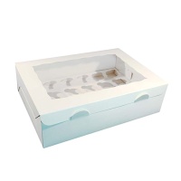 Caixa para 24 mini cupcakes brancos