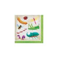 Guardanapos Insectos 12,5 x 12,5 cm - 16 unidades