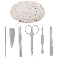 Jogo de manicure Flores basics redondo - 6 peças