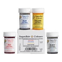 Conjunto de pastas para colorir max coloring concentrate - sugarflair - 4 unidades