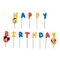 Velas Mickey Mouse Happy Birthday - 13 unidades