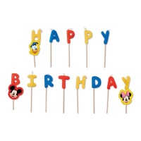 Velas Feliz Aniversário Mickey Mouse - 13 unidades
