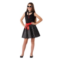 Fato preto dos anos 50 para menina