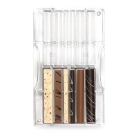 Molde em bastão de chocolate 20 x 12 cm - Decora - 12 cavidades