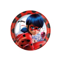 Pratos de Ladybug em ação de 23 cm - 8 unidades