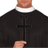 Cruz católica preta de 22 cm