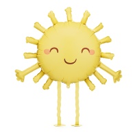 Balão de Sol Sorridente de 77 x 62 cm com pernas