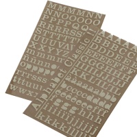 Autocolantes de letras brilhantes 1,5 cm - 2 folhas