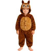 Fantasia de Labubu marrom escuro infantil