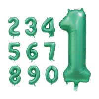 Balão com 86 cm de verde cetim