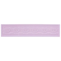 Molde retangular de silicone de rebordo com bolinhas 39 x 8,4 cm - Artis decor