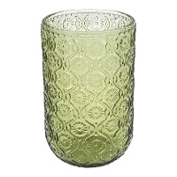Copo de 400 ml de cristal gravado verde