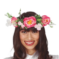 Graus de flores na cabeça