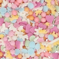 Bolo Unicórnio com granulado 50 gr - FunCakes