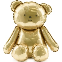 Balão Dourado do Urso Teddy de 42 x 38 cm