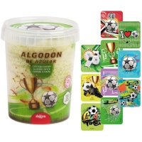 Algodão doce de futebol com autocolante - 30 gr