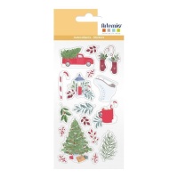 Autocolantes de fundo transparentes com desenhos de Natal