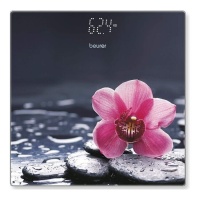 Balança digital com flor cor-de-rosa - Beurer GS215
