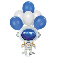 Balão astronauta azul e branco - 7 unidades