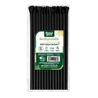 Canudos de 20,3 cm de plástico biodegradável - Honest Green - 100 unidades