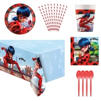 Pack para festa de Ladybug - 8 pessoas