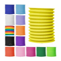 Lanterna de papel tubular colorido de 16 cm - 1 unidade
