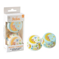 Cápsulas para cupcake ursinho e lua - Decora - 36 unidades