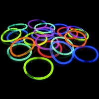 Pulseiras luminosas em cores sortidas - 50 peças.