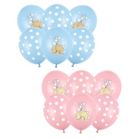 Balões de látex para bebé elefante 30 cm - 6 peças - PartyDeco
