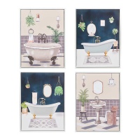 Quadro para banheiro de 30 x 40 cm - 4 unidades
