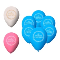 Balões de Látex Minha Primeira Comunhão com pormenores 23 cm - 6 unidades