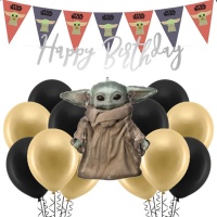 Pack Decoração Festa Bebé Yoda - 23 Peças