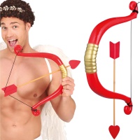 Arco de Cupido com flecha de coração