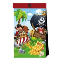 Sacos para aventureiros piratas 24 x 13 cm - 4 pcs.