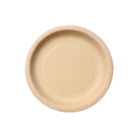 Pratos de fibra de bambu de 22 cm - 10 unidades.