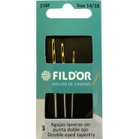 Agulhas de tricô sem corte de olho duplo nº 14-18 - Fildor - 3 unid.
