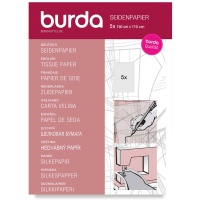 Papel de seda semi-transparente 150 x 110 cm - Burda - 5 folhas