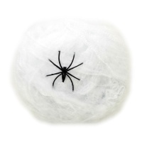 Teia de aranha branca com aranhas 20 gr.