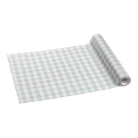 Caminho de mesa Vintage de 40 cm em quadrados - 5 m