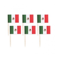 A bandeira mexicana escolhe 6,5 cm - 50 pcs.
