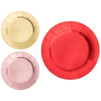 Pratos de cartão coloridos de 33 cm - 2 unidades