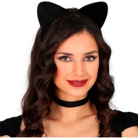Fita para a cabeça de gatinho preta
