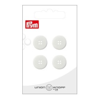 Botões brancos com 4 ilhós 1,5 cm - Prym - 4 unid.