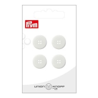 Botões brancos com 4 ilhós de 1,5 cm - Prym - 4 unid.