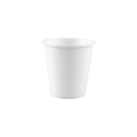Copos de 120 ml em cartão branco - 30 unidades.