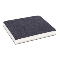 Lixa de esponja plana média de grão 60 12 x 10 x 1,5 cm