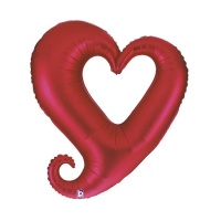 Balão de 94 cm de coração vermelho - Grabo
