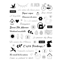 Carimbos transparentes com frases de primavera - Artemio