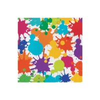 Guardanapos de tinta coloridos 16,5 x 16,5 cm - 16 unid.