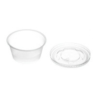 Caçarola transparente de 30 ml com tampa - 50 unid.
